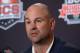 Jan 2, 2014; Newport Beach, CA, USA; Florida State Seminoles offensive coordinator Jeremy Pruitt at the 2014 BCS National Championship press conference at Newport Beach Marriott. Mandatory Credit: Kirby Lee-USA TODAY Sports