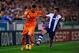 BARCELONA, SPAIN - JANUARY 12: Gareth Bale of Real Madrid CF duels for the ball with Victor Sanchez of RCD Espanyol during the La Liga match between RCD Espanyol and Real Madrid CF at Cornella-El Prat Stadium on January 12, 2014 in Barcelona, Spain. (Photo by David Ramos/Getty Images)