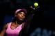 MELBOURNE, AUSTRALIA - JANUARY 17: Serena Williams of the United States serves in her third round match against Daniela Hantuchova of Slovakia during day five of the 2014 Australian Open at Melbourne Park on January 17, 2014 in Melbourne, Australia. (Photo by Clive Brunskill/Getty Images)