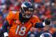 DENVER, CO - JANUARY 12: Peyton Manning #18 of the Denver Broncos calls a play during the AFC Divisional Playoff Game against the San Diego Chargers at Sports Authority Field at Mile High on January 12, 2014 in Denver, Colorado. (Photo by Doug Pensinger/Getty Images)