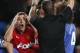 Manchester United's Nemanja Vidic reacts as referee Phil Dowd shows him a red card during the English Premier League soccer match against Chelsea at Stamford Bridge, London, Sunday, Jan. 19, 2014. (AP Photo/Sang Tan)
