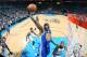 OKLAHOMA CITY, OK - JANUARY 17: Jordan Crawford #55 of the Golden State Warriors dunks during an NBA game on January 17, 2014 at the Chesapeake Energy Arena in Oklahoma City, Oklahoma. NOTE TO USER: User expressly acknowledges and agrees that, by downloading and or using this Photograph, user is consenting to the terms and conditions of the Getty Images License Agreement. Mandatory Copyright Notice: Copyright 2014 NBAE (Photo by Layne Murdoch Jr./NBAE via Getty Images)