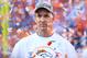 DENVER, CO - JANUARY 19: Peyton Manning #18 of the Denver Broncos celebrates after they defeated the New England Patriots 26 to 16 during the AFC Championship game at Sports Authority Field at Mile High on January 19, 2014 in Denver, Colorado. (Photo by Elsa/Getty Images)