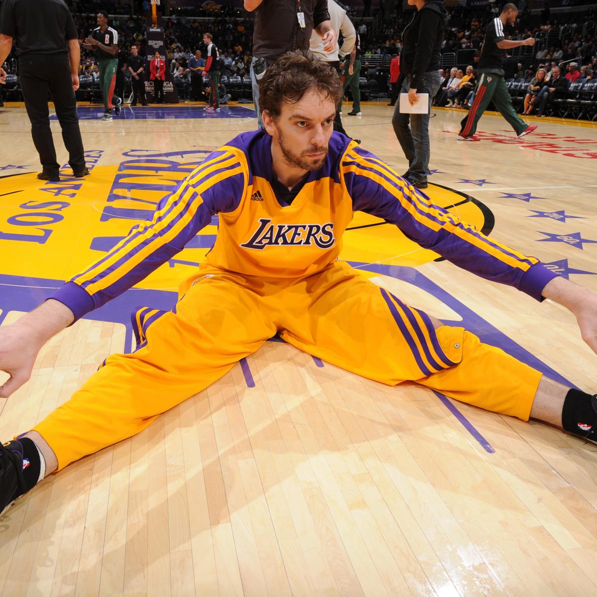 Los Angeles Lakers' Pau Gasol poses for photos during the basketball team's  media day at the Lakers training facility in El Segundo, California on  September 25, 2010. The Lakers will try to