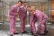 In this image provided by Loudmouth Golf, members of the Norway's Men's Olympic Curling Team from left Thomas Ulsrud, Torgor Nergard, Christoffer Svae, and Havard Vad Petersson wear their new Sochi 2014 suits as they pose for a photographer in New York Tuesday Jan. 21, 2014. So what will be the must-see moments at the Sochi Olympics? When it comes to curling, there’s no doubt what the show-stopper will be. Yes, Norway’s men’s team is back with their crazy, funky pants. And they’ll be more outrageous than ever when the players emerge for their first game at the Ice Cube. (AP Photo/Cassie Kovacevich, Loudmouth Golf)