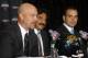 Jan 18, 2013; Jacksonville FL, USA; Jacksonville Jaguars new head coach Gus Bradley speaks as owner Shad Khan and new general manager Dave Caldwell listen during a press conference at EverBank Field. Mandatory Credit: Phil Sears-USA TODAY Sports