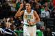 BOSTON, MA - DECEMBER 16: Avery Bradley #0 of the Boston Celtics celebrates a play against the Minnesota Timberwolves on December 16, 2013 at the TD Garden in Boston, Massachusetts. NOTE TO USER: User expressly acknowledges and agrees that, by downloading and or using this photograph, User is consenting to the terms and conditions of the Getty Images License Agreement. Mandatory Copyright Notice: Copyright 2013 NBAE (Photo by Brian Babineau/NBAE via Getty Images)