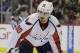 Washington Capitals center Marcus Johansson (90), of Sweden, waits for a face-off during the second period of an NHL hockey game against the Minnesota Wild in St. Paul, Minn., Saturday, Jan. 4, 2014. (AP Photo/Ann Heisenfelt)