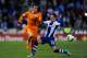 BARCELONA, SPAIN - JANUARY 21: Gareth Bale of Real Madrid CF is brought down by Abraham Gonzalez of RCD Espanyol during the Copa del Rey Quarter Final First Leg match between RCD Espanyol and Real Madrid CF at Cornella-El Prat Stadium on January 21, 2014 in Barcelona, Spain. (Photo by David Ramos/Getty Images)