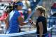 TORONTO, ON - AUGUST 09: Na Li of China greets Dominika Cibulkova of Solvakia after winning 7-6 (1), 6-2 at the Rogers Cup Toronto on day 5 at Rexall Centre at York University on August 9, 2013 in Toronto, Canada. (Photo by Andy Lyons/Getty Images)