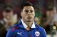 Chile's Eduardo Vargas stands on the field during a ceremony before the start of a 2014 World Cup qualifying soccer match against Ecuador in Santiago, Chile, Tuesday, Oct. 15, 2013. (AP Photo/Luis Hidalgo)