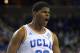UCLA forward Tony Parker celebrates after dunking during the second half of an NCAA college basketball game against Stanford, Thursday, Jan. 23, 2014, in Los Angeles. (AP Photo/Mark J. Terrill)