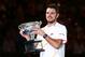 MELBOURNE, AUSTRALIA - JANUARY 26: Stanislas Wawrinka of Switzerland holds the Norman Brookes Challenge Cup after winning his men's final match against Rafael Nadal of Spain during day 14 of the 2014 Australian Open at Melbourne Park on January 26, 2014 in Melbourne, Australia. (Photo by Matt King/Getty Images)