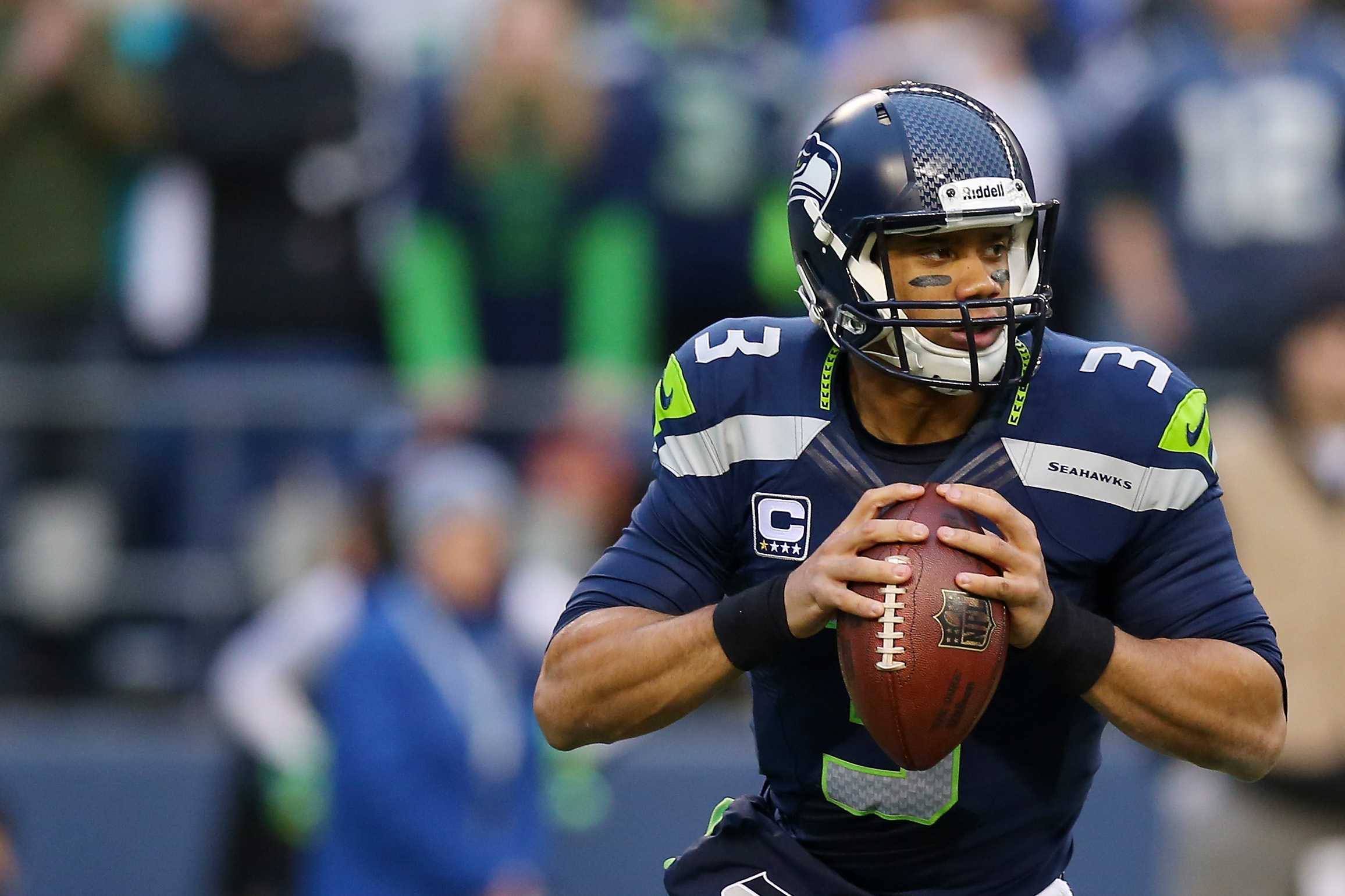 Russell Wilson Super Bowl XLVIII Seattle Seahawks 2014