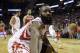 Houston Rockets' James Harden strikes a pose after dunking the ball against the Milwaukee Bucks during the third quarter of an NBA basketball game Saturday, Jan. 18, 2014, in Houston. The Rockets won114-104. (AP Photo/David J. Phillip)