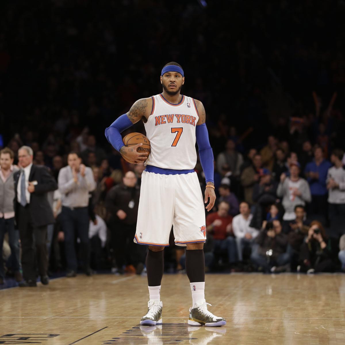 NY Knicks Star Carmelo Anthony Scores 19,000th Career Point Bleacher