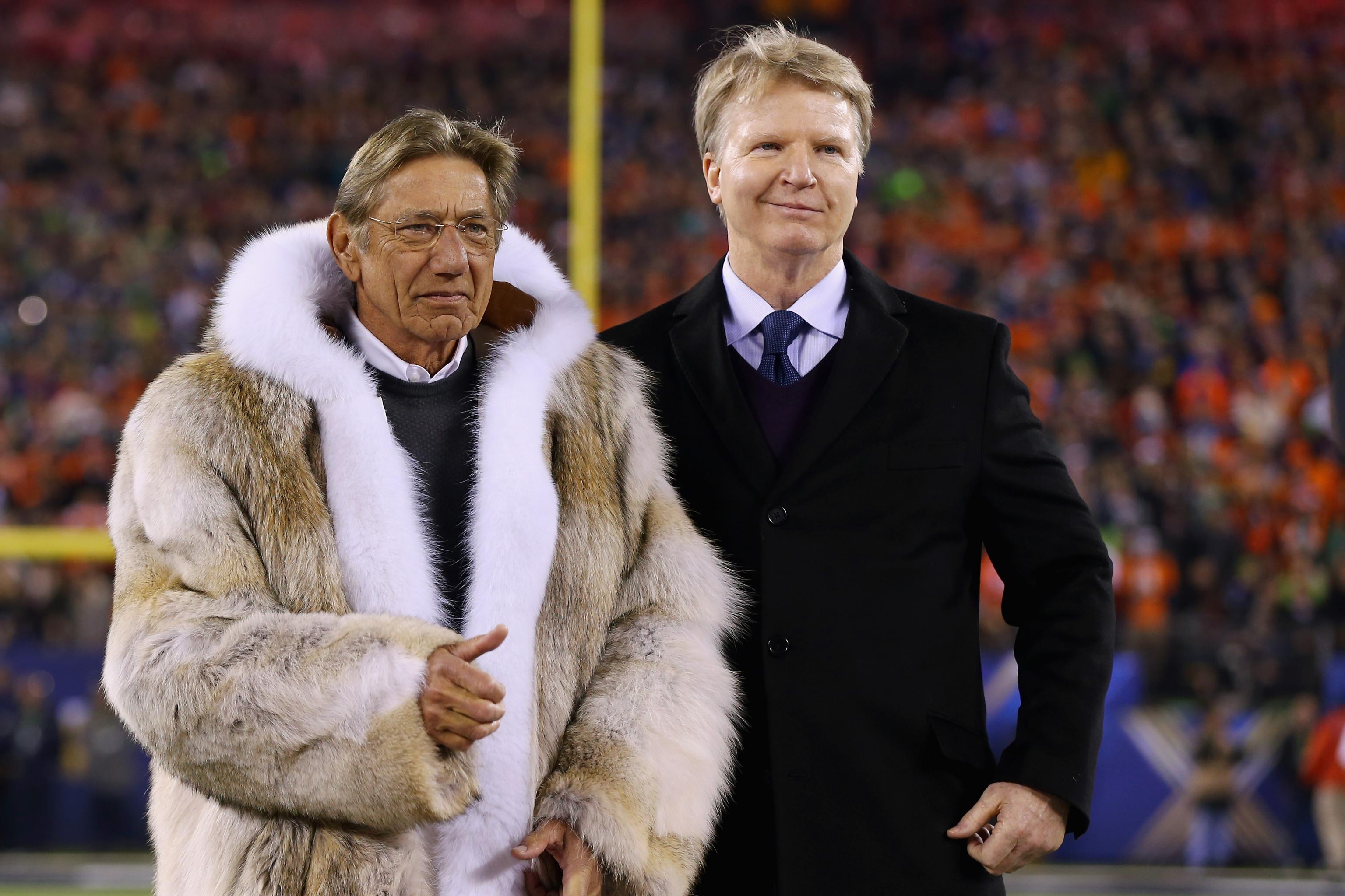 Joe Namath Wears Fur Coat Manages Super Bowl 2014 Coin Toss Fail