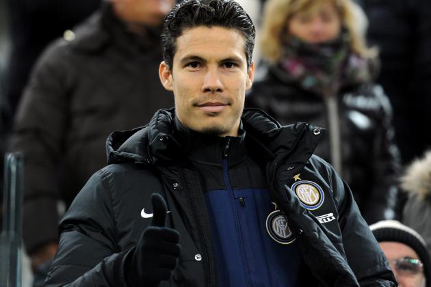 TURIN, ITALY - FEBRUARY 02:  Hernanes of FC Inter Milan prior to the Serie A match between Juventus and FC Internazionale Milano at Juventus Arena on February 2, 2014 in Turin, Italy.  (Photo by Claudio Villa/Getty Images)