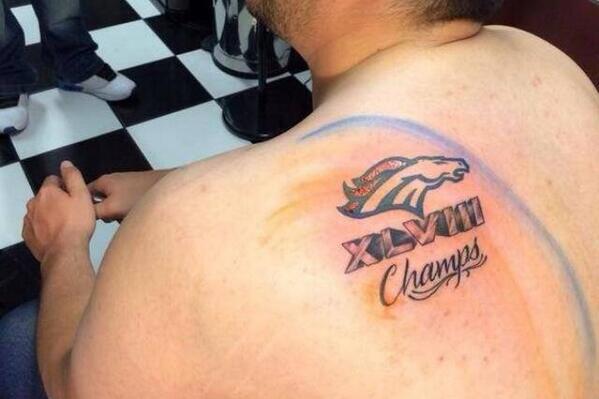 Denver Broncos super-fan gets insane Super Bowl 50 tattoo