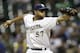 MILWAUKEE, WI - JULY 18: Francisco Rodriguez #57 of the Milwaukee Brewers pitches in the top of the ninth inning against the Miami Marlins at Miller Park on July 18, 2013 in Milwaukee, Wisconsin. (Photo by Mike McGinnis/Getty Images)