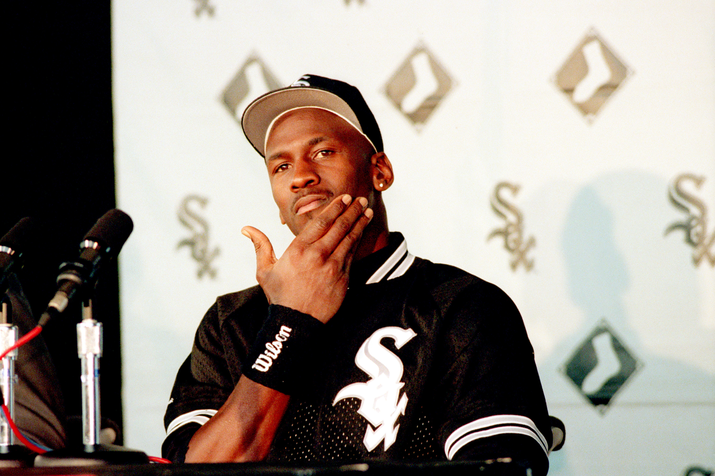 Michael Jordan Chicago White Sox Men's Black Roster Name & Number