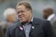 Oakland Raiders general manager Reggie McKenzie before an NFL football game against the Pittsburgh Steelers in Oakland, Calif., Sunday, Oct. 27, 2013. (AP Photo/Marcio Jose Sanchez)