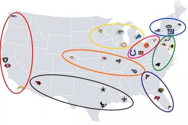 Redditor Creates Geographically-Based NFL Divisions