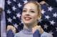 Gracie Gold of the United States reacts in the results area after competing in the women's team free skate figure skating competition at the Iceberg Skating Palace during the 2014 Winter Olympics, Sunday, Feb. 9, 2014, in Sochi, Russia. (AP Photo/Darron Cummings, Pool)
