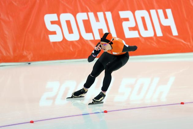SOCHI, RUSSIA - FEBRUARY 09:  Irene Wust of the Netherlands competes during the Women's 3000m Speed Skating event during day 2 of the Sochi 2014 Winter Olympics at Adler Arena Skating Center on February 9, 2014 in Sochi, Russia.  (Photo by Quinn Rooney/Getty Images)