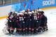 SOCHI, RUSSIA - FEBRUARY 08: The United States gathers by their net before taking on Finland in the Women's Ice Hockey Preliminary Round Group A Game on day 1 of the Sochi 2014 Winter Olympics at Shayba Arena on February 8, 2014 in Sochi, Russia. (Photo by Martin Rose/Getty Images)