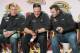 RCR teammates, Austin Dillon, Paul Menard and Ryan Newman share humor on stage.