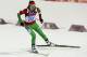 Belarus' Darya Domracheva competes during the women's biathlon 7.5k sprint, at the 2014 Winter Olympics, Sunday, Feb. 9, 2014, in Krasnaya Polyana, Russia. (AP Photo/Kirsty Wigglesworth)