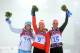 SOCHI, RUSSIA - FEBRUARY 11: (L-R) Silver medalist Tora Berger of Norway, gold medalist Darya Domracheva of Belarus and bronze medalist Teja Gregorin of Slovenia stand on the podium during the flower ceremony for the the Women's 10 km Pursuit during day four of the Sochi 2014 Winter Olympics at Laura Cross-country Ski & Biathlon Center on February 11, 2014 in Sochi, Russia. (Photo by Harry How/Getty Images)