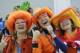 Dutch fans are easy to spot, since most wear their national color of orange