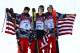 SOCHI, RUSSIA - FEBRUARY 13: (L-R) Silver medalist Gus Kenworthy of the United States, gold medalist Joss Christensen of the United States and bronze medalist Nicholas Goepper of the United States pose after the Freestyle Skiing Men's Ski Slopestyle Finals during day six of the Sochi 2014 Winter Olympics at Rosa Khutor Extreme Park on February 13, 2014 in Sochi, Russia. (Photo by Al Bello/Getty Images)