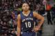 SACRAMENTO, CA - DECEMBER 23: Eric Gordon #10 of the New Orleans Pelicans in a game against the Sacramento Kings on December 23, 2013 at Sleep Train Arena in Sacramento, California. NOTE TO USER: User expressly acknowledges and agrees that, by downloading and or using this photograph, User is consenting to the terms and conditions of the Getty Images Agreement. Mandatory Copyright Notice: Copyright 2013 NBAE (Photo by Rocky Widner/NBAE via Getty Images)