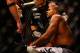 BOSTON, MA - AUGUST 17: Alistair Overeem sits in the corner and is tended to by medical staff after being knocked out by Travis Browne in their heavyweight bout at TD Garden on August 17, 2013 in Boston, Massachusetts. (Photo by Jared Wickerham/Getty Images)