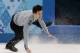 Patrick Chan of Canada falls as he competes in the men's free skate figure skating final at the Iceberg Skating Palace during the 2014 Winter Olympics, Friday, Feb. 14, 2014, in Sochi, Russia. (AP Photo/Ivan Sekretarev)