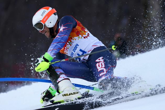 United States' Bode Miller makes a turn during the slalom portion of the men's supercombined at the Sochi 2014 Winter Olympics, Friday, Feb. 14, 2014, in Krasnaya Polyana, Russia. (AP Photo/Alessandro Trovati)