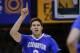 INDIANAPOLIS, IN - FEBRUARY 13: Doug McDermott #3 of the Creighton Bluejays celebrates after a basket against the Butler Bulldogs at Hinkle Fieldhouse on February 13, 2014 in Indianapolis, Indiana. Creighton defeated Butler 68-63. (Photo by Michael Hickey/Getty Images)