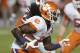 Clemson wide receiver Sammy Watkins runs with the football during the first half of the Orange Bowl NCAA college football game against Ohio State, Friday, Jan. 3, 2014, in Miami Gardens, Fla. (AP Photo/Wilfredo Lee)