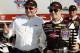 Proud grandfather and car owner Richard Childress with driver Austin Dillon after Dillon won the pole for the Daytona 500.