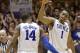 Duke's Jabari Parker and Rasheed Sulaimon share a moment against Maryland.
