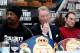 LONDON, ENGLAND - FEBRUARY 13: Boxing promotor Frank Warren sits between Tyson Fury and Dereck Chisora during a press conference on February 13, 2014 in London, England. (Photo by Scott Heavey/Getty Images)