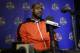 The Miami Heat's LeBron James speaks with reporters during the NBA All Star basketball news conference, Friday, Feb. 14, 2014, in New Orleans. The 63rd annual NBA All Star game will be played Sunday in New Orleans. (AP Photo/Gerald Herbert)