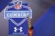 INDIANAPOLIS, IN - FEBRUARY 27: Cam Newton participates in the vertical jump during the 2011 NFL Scouting Combine at Lucas Oil Stadium on February 27, 2011 in Indianapolis, Indiana. (Photo by Joe Robbins/Getty Images)