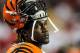 August 16, 2012; Atlanta, GA, USA; Cincinnati Bengals defensive end Michael Johnson (93) before the game against the Atlanta Falcons at the Georgia Dome. The Bengals beat the Falcons 24-19. Mandatory Credit: Daniel Shirey-USA TODAY Sports