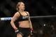 Dec 28, 2013; Las Vegas, NV, USA; Ronda Rousey in the cage during her UFC Women's Bantamweight Championship Bout against Miesha Tate (not pictured) at the MGM Grand Garden Arena. Rousey won. Mandatory Credit: Jayne Kamin-Oncea-USA TODAY Sports