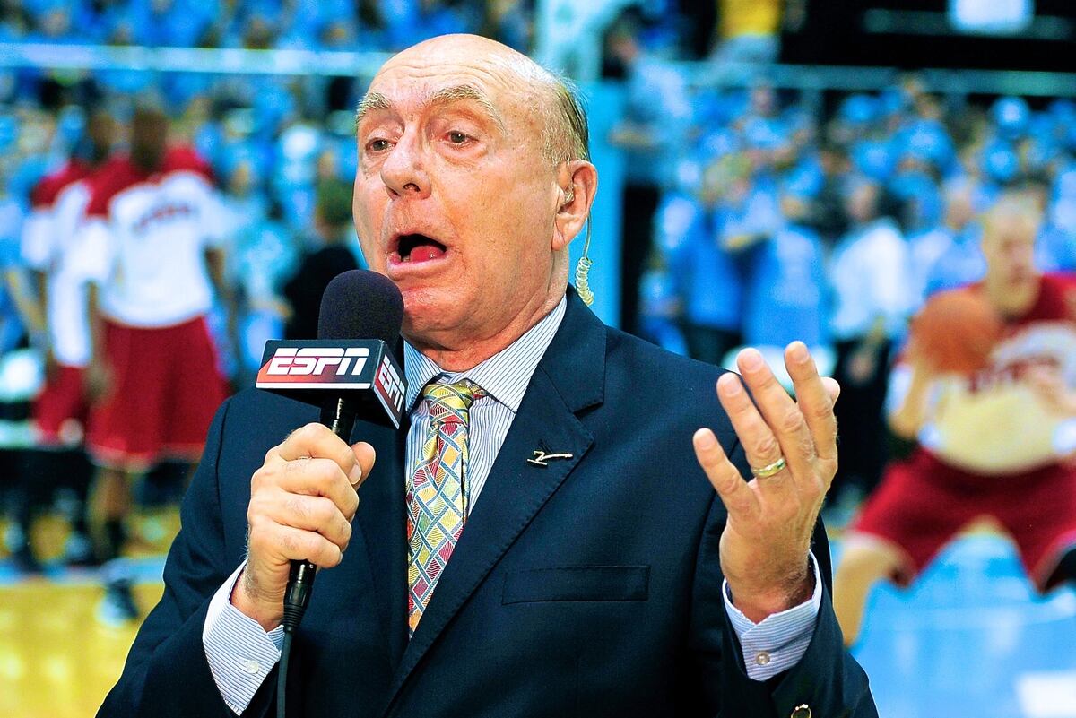 Dick Vitale Doesn't Approve of Court Rush After UNC Victory Over Duke