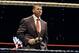Vince McMahon, husband of Republican U.S. Senate candidate Linda McMahon, speaks to an audience during a WWE fan appreciation event in Hartford, Conn., Saturday, Oct. 30, 2010. Former World Wrestling Entertainment CEO McMahon is battling Richard Blumenthal, the Connecticut Attorney General, for the senate seat being vacated by the retiring Sen. Chris Dodd. (AP Photo/Jessica Hill)